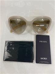 PRADA SPR08R-F WOMEN'S CLEAR FRAME CAT EYE SUNGLASSES (ry)